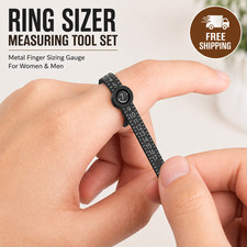 USA Ring Sizer Measuring Tool Set Plastic Finger Sizing Gauge Women Men Wedding