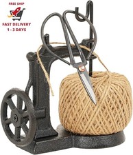 Juego de tijeras y soporte para cordel de hierro fundido, soporte vintage