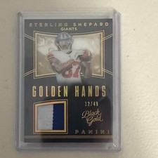 Panini 2016 Black Gold Golden Hands Sterling Shepard Prime #GH15 /49 Giants