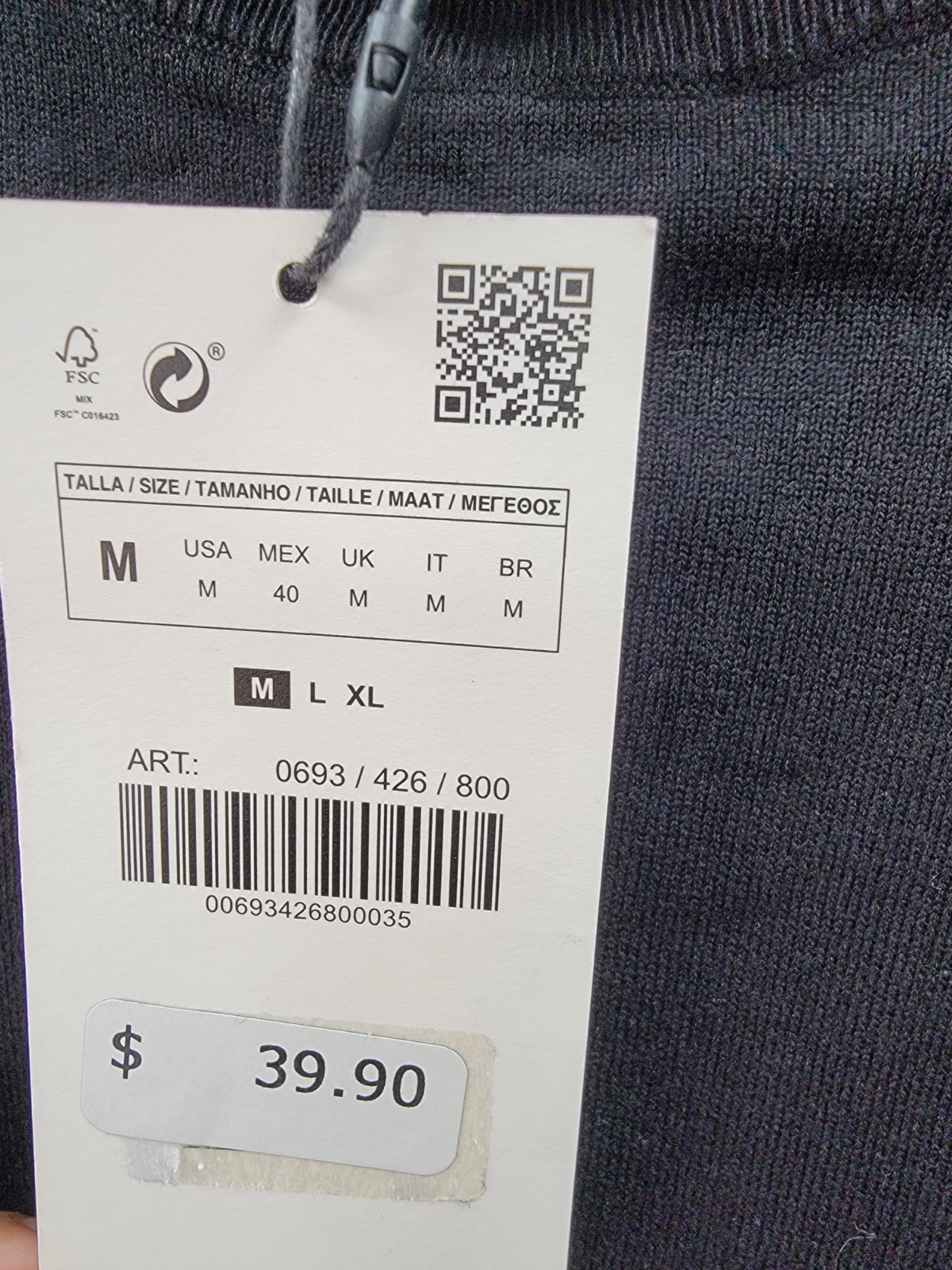 ZARA Mens Ribbed Mock Neck Shirt Short Sleeve Casual Minimalist Top Black Size:M thumbnail 11