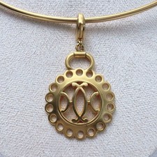 HERMES Choker Necklace Gold BIJOUTERIE FANTAISIE Women's Accessories