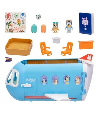 Bluey 3 in 1 Flugzeug Spielset Transforming Resort Boot Figuren 17670
