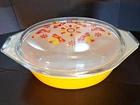 Vintage Pyrex 1-1/2 Quart Orange/Yellow Casserole Dish with Friendship Lid