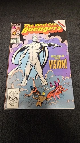 1989 MARVEL COMICS WEST COAST AVENGERS #45 VFNM VINTAGE KEY 1ST APP WHITE VISION