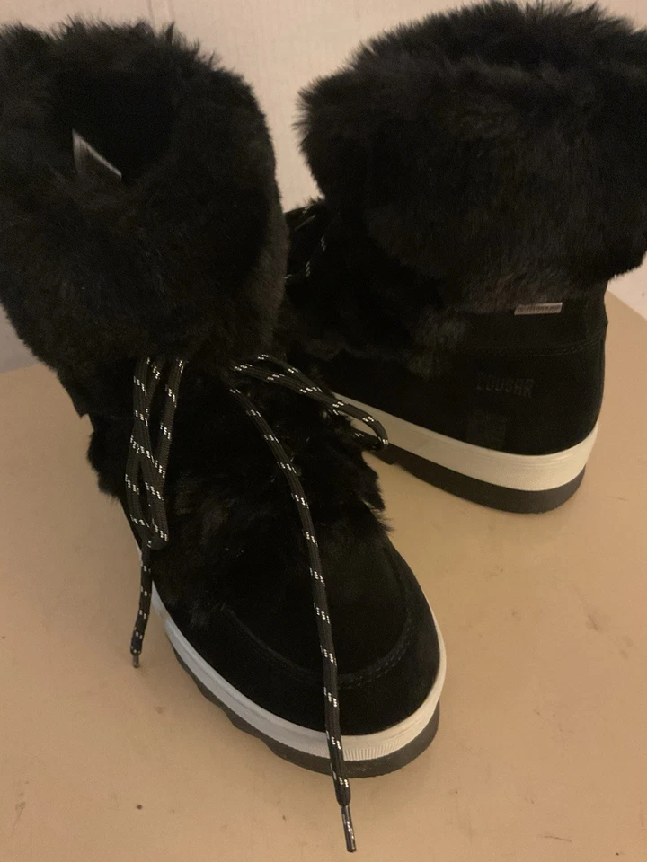 Женские водонепроницаемые сапоги Cougar из черной замши с мехом размер 11 евро 42,5 - Изображение 2 из 4