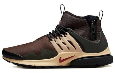 Nike Air Presto Mid Utility Baroque Brown Sesame Sequoia Canyon Rust Size