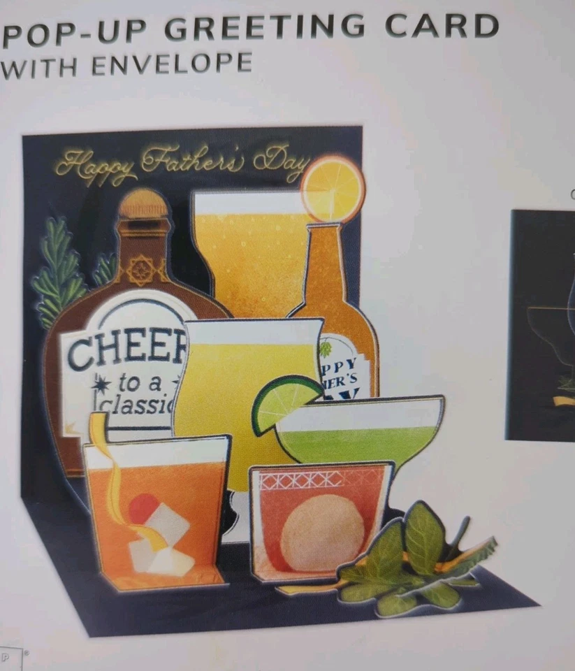 Lot 3 Happy Father's Day Cards 3D Treasures Pop Up Greeting Card Up With Paper - Image 4 of 4