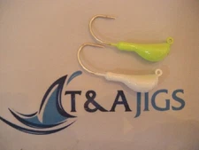15 1 oz Banana Jigs T&A JIGS 6/0 Mustad Big Game Saltwater Hooks  Lot of 15