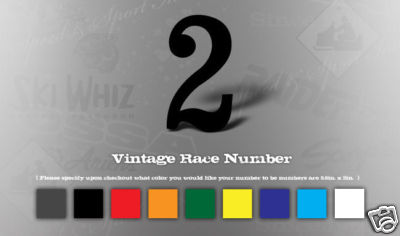 VINTAGE MOTOCROSS VINYL DECAL RACE NUMBERS DIGITS 3M TWO 2