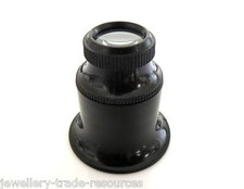 10x LUPA KIESZONKOWA JUBILERKA OKULARY SZKŁO POWIĘKSZAJĄCE PODWÓJNA SOCZEWKA JUBILER