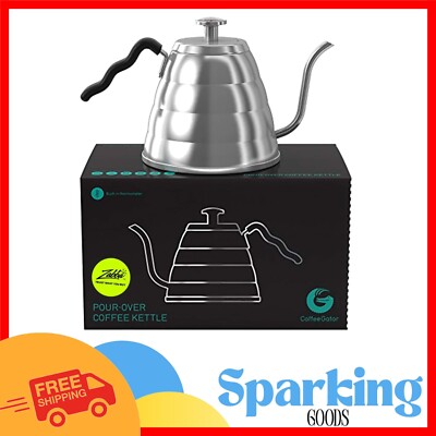 34oz Precision Gooseneck Kettle with Thermometer - Perfect for Drip Coffee & Tea