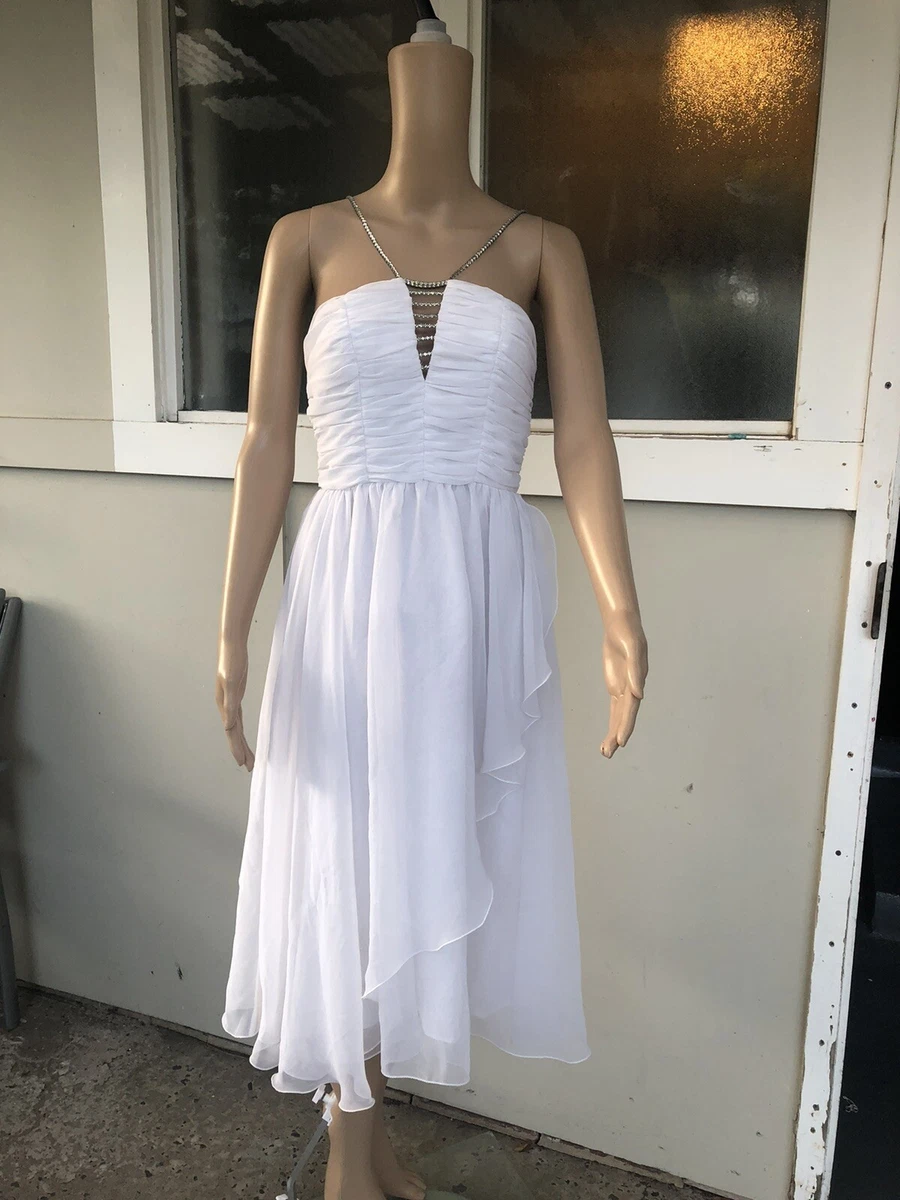White rhinestone party dress shop