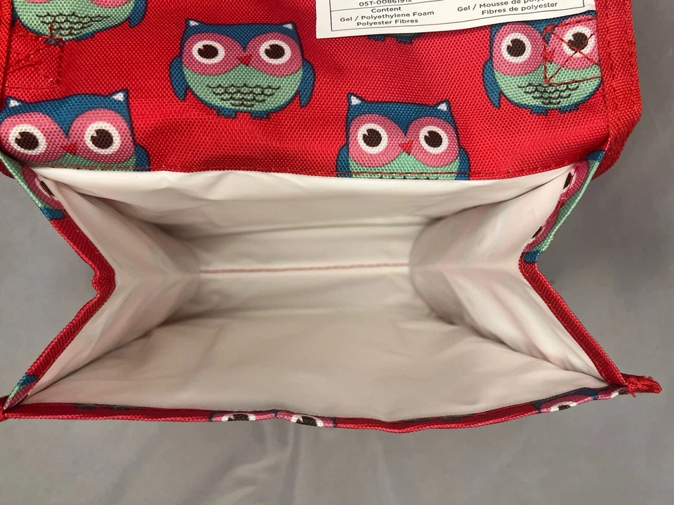 Packit Freezable Lunch Bag Tote Multicolored Owls Pink Blue Green NWOT - Image 3 of 4