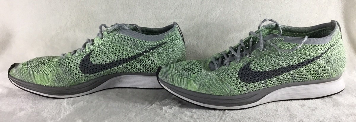 Nike Flyknit Racer Running Shoes Men 10.5 Pistachio Green