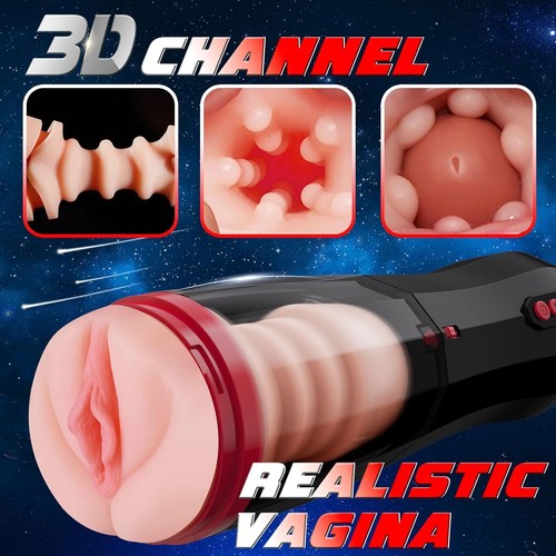Male Masturbator Cup Automatic Pocket-Pussy Thrusting Vibrator Sex Toys for Men - Picture 3 of 11