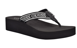 guess black flip flops