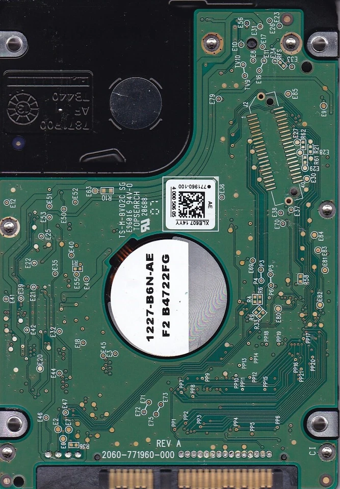 WD7500BPVX-60JC3T0 dcm: EB0T2BK AUG 2014 750GB SATA Malaysia 2.5 WESTERN DIGITAL - Image 3 of 3