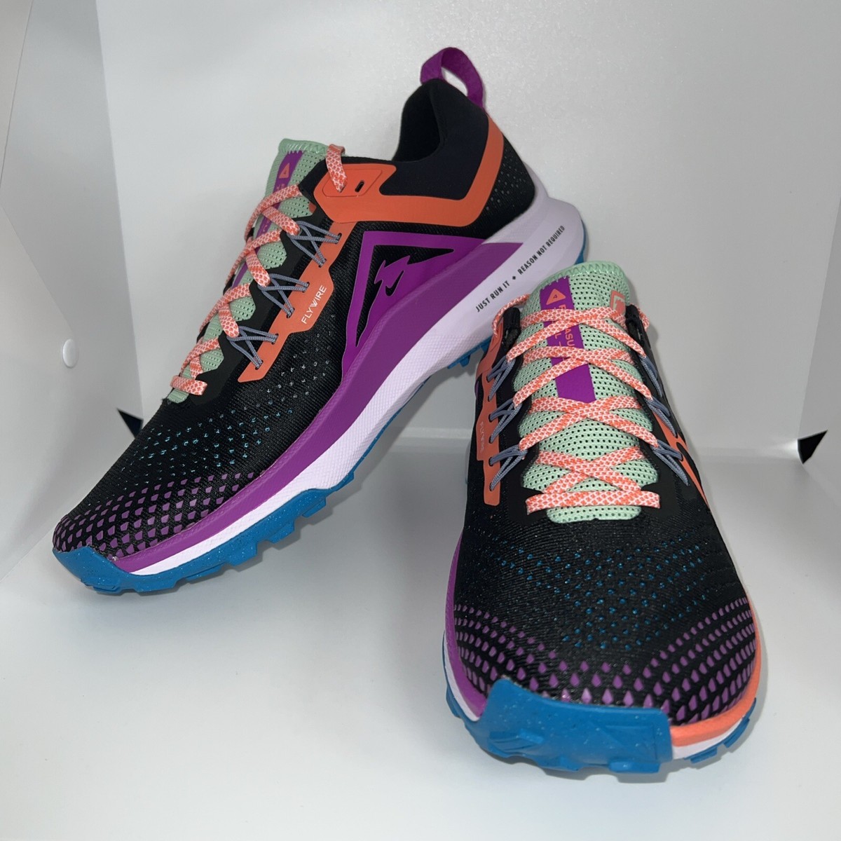 NEW Nike React Pegasus Trail 4 Black Ember Vivid Purple  display picture 1