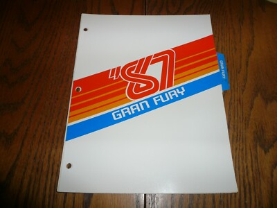 1987 Plymouth Gran Fury Standard & Optional Equipment Features Color & Trim 