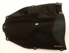 Parabrezza Doppia Bolla Per Kawasaki Ninja ZX6R – Modelli 2000-2002, In Plastica PC, Nero, Accessorio Carenatura