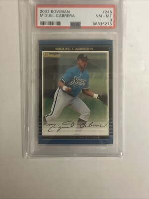2002 BOWMAN #245 MIGUEL CABRERA ROOKIE PSA 9