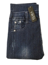 Women's Skinny Jegging Blue Jeans Rhinestone Stretchy Legging Pants One Size