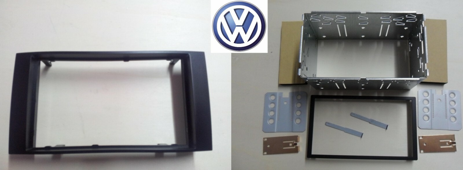 VW MULTIVAN 03/2003->08/2009 MASCHERINA AUTORADIO 2 DIN + PLANCIA METALLICA