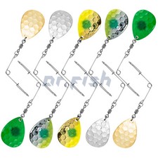 Dr.Fish 10/20pcs Willow Blade Spinner Fishing Spinnerbait Wire Swivle Lure Bass