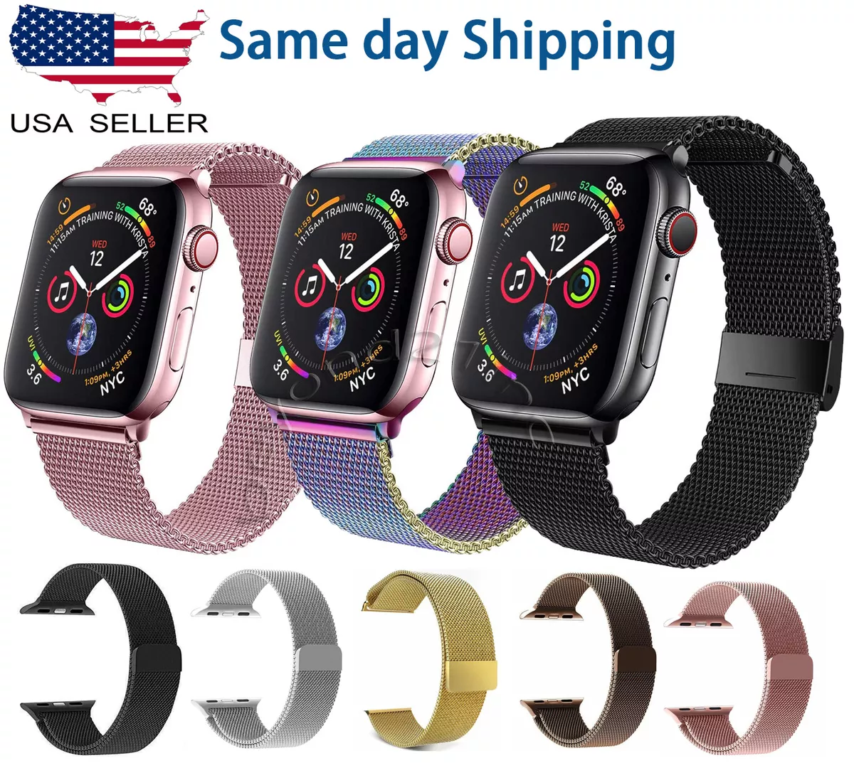 Wholesale Premium Color Stainless Steel Magnetic Milanese Loop