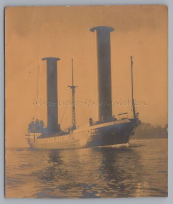 Roto ship Buckau Flettner rotor vmtl. Kiel 1923 - Old Photo 1920s