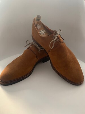 Maßgeschneiderte Henry Maxwell braune Wildleder Derbys - 7UK Top Zustand SEHR SELTEN