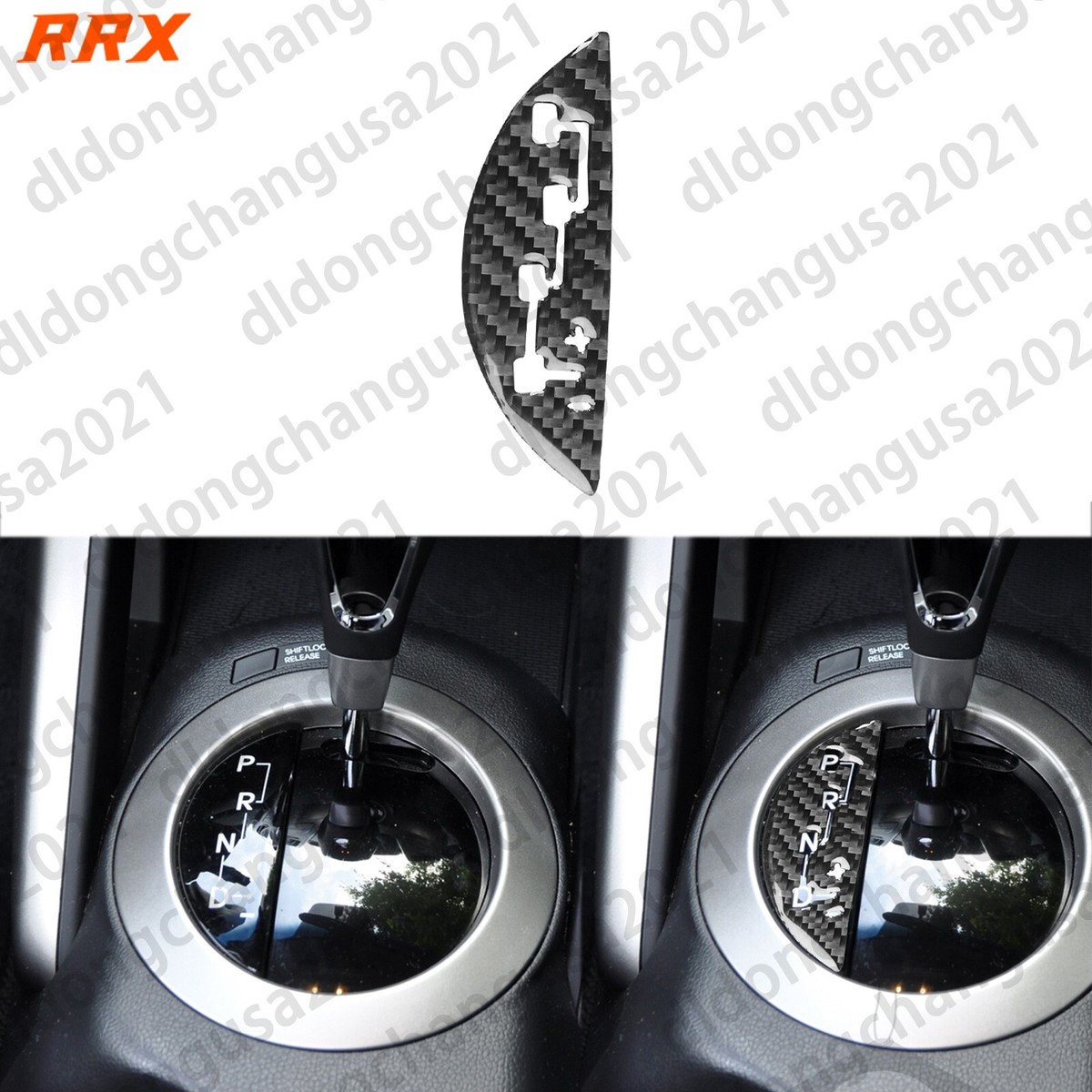 RRX Real Carbon Fiber Gear Shift Indicator Panel Cover – For Hyundai Veloster 2012–2017