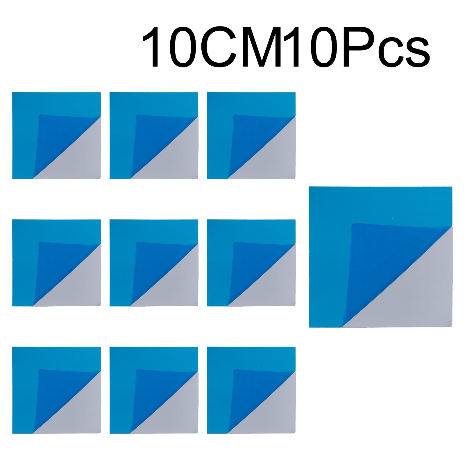 10pcs Square Mirror Glass Tile Wall-Stickers Decal Mosaic Home Ornaments 10CM