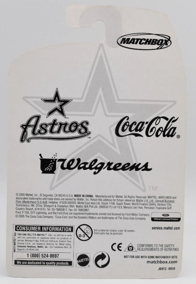 Matchbox Superfast Ford F 150 Lightning Astros Walgreens Coca Cola Special Ed. - Image 2 of 2