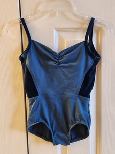 Suffolk Teal Velvet Dance Leotard CL Child Large