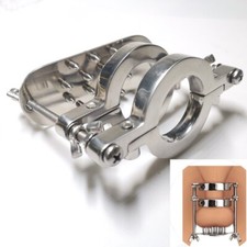 Stainless Steel Scrotum Device Ball Crusher Stretcher Slaves Training Strengthen