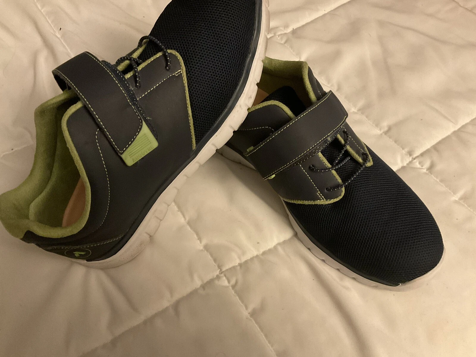 Anodyne Men's Diabetic Waking Shoes No. 50 Sport Trainer Size 11 XW Navy & Lime