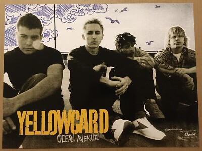 YELLOWCARD Rare VINTAGE 2003 PROMO POSTER for Ocean Avenue CD