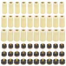 60Pcs 30 Set  3 Kinds Billiard Cue Off white Ferrules Set with Cue Screw-on...