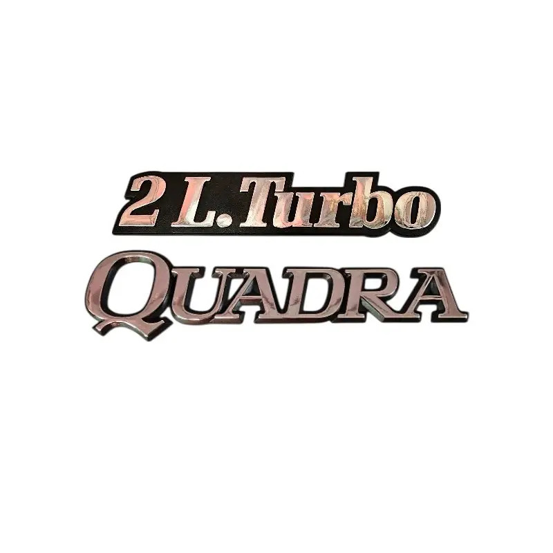 Logos 2L.Turbo et Quadra pour Renault 21 2LTurbo - Insignes de finition premium chromée