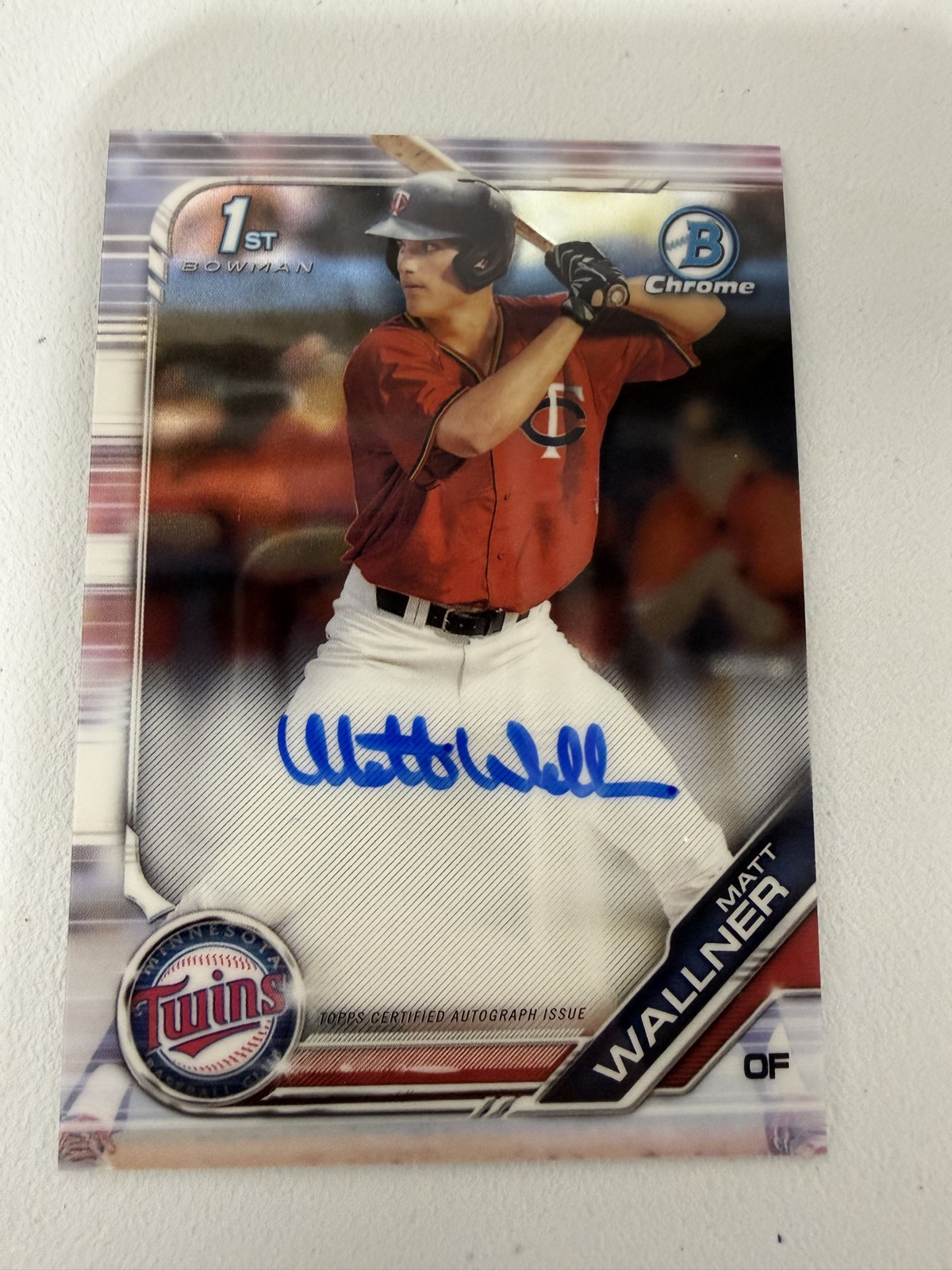 2019 Bowman Draft - Chrome Draft Pick Autographs Matt Wallner #CDA-MW (AU, RC)