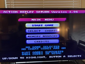 Sega Saturn+Action Replay 4M+4 Games+2 Controllers+Power +A/V Cables All TESTED!