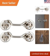 Versatile 2 Pack 4" Satin Brushed Nickel Privacy Latch for Multiple Door Uses