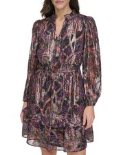 Vince Camuto Stepping Out Long Sleeve Mini Dress Size 6 NWT