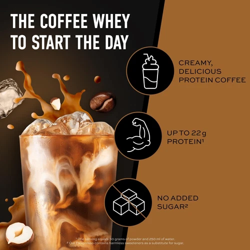 ESN Flexpresso Protein Coffee, Hazelnut Macchiato, 908 g, 2 lbs, 30 Servings - - Picture 2 of 6