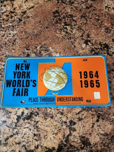 new york world's fair 1964-65 License  Plate