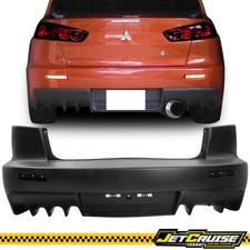 Fits 08-15 Mitsubishi Lancer Evo Rear Bumper Conversion Cover Single Outlet Pp