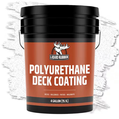 Polyurethane Deck Coating 4 Gal. 10X Stronger than Paint - Sealant for Pool Deck