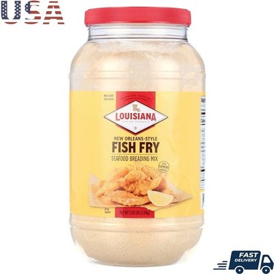 New Orleans Style Fish Fry Breading Mix Lemon Flavor Gallon Size Seafood Use