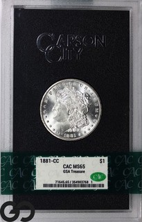 1881 CC Morgan Silver Dollar CAC MS 65 Stunning Premium Quality Better Date!